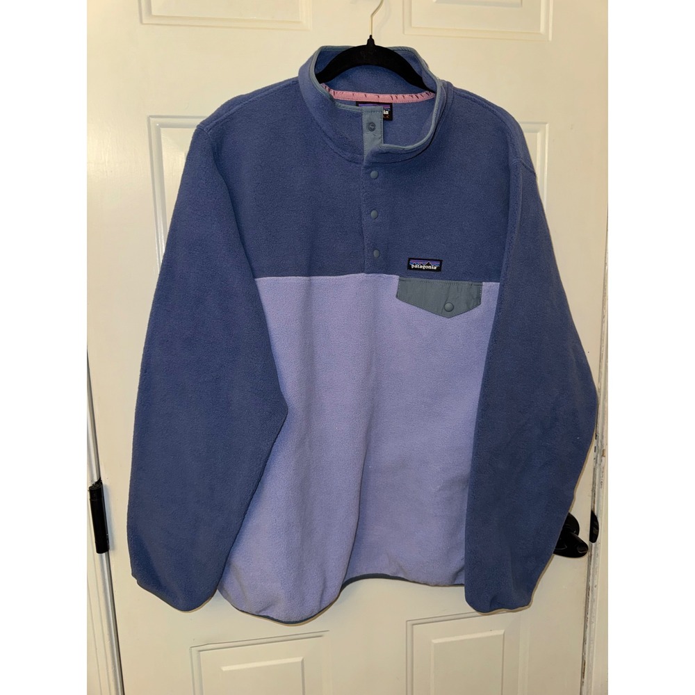 Patagonia Synchilla Snap-T Fleece Pullover Mens XXL Blue Purple 25455 SP22